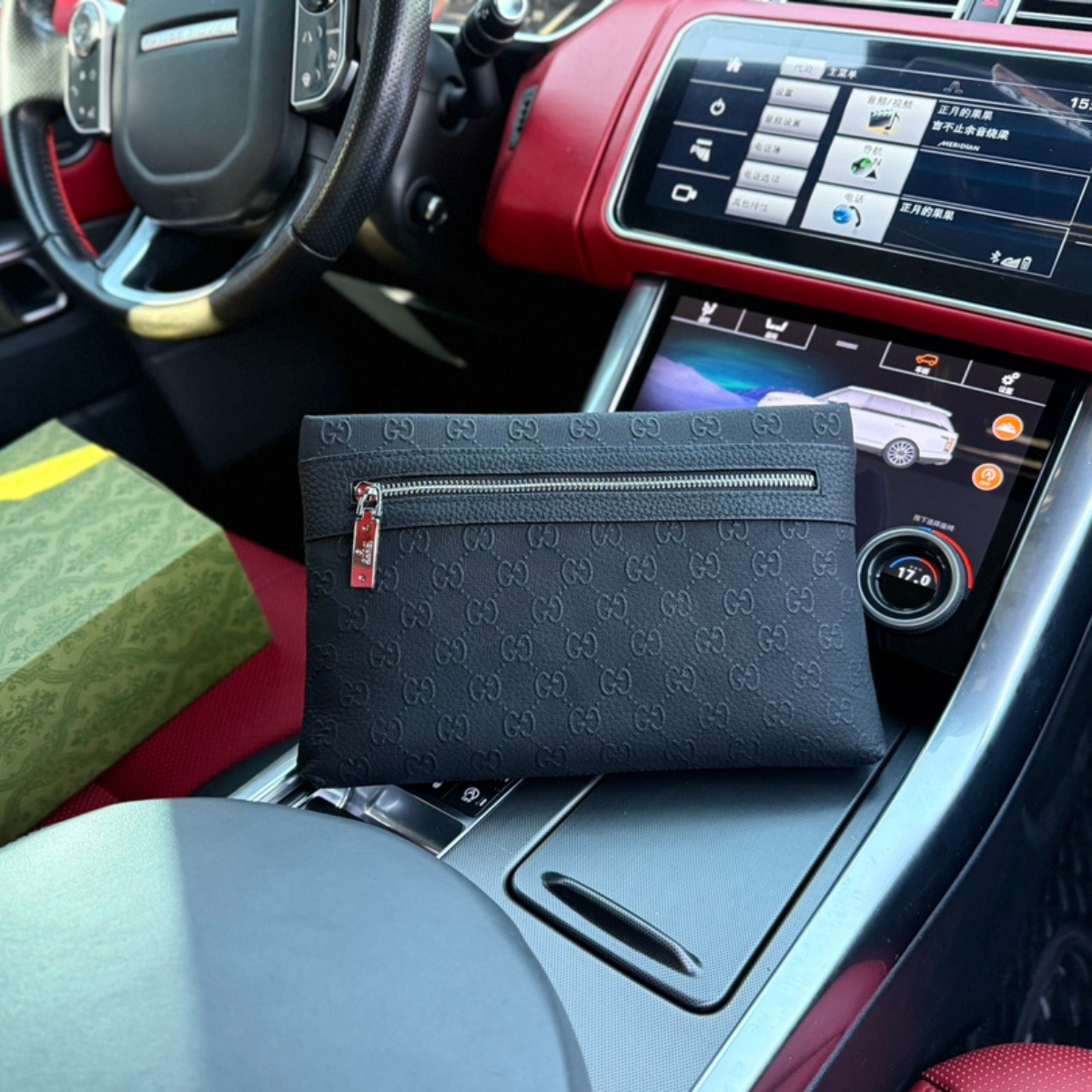 Gucci Leather Clutch Bag