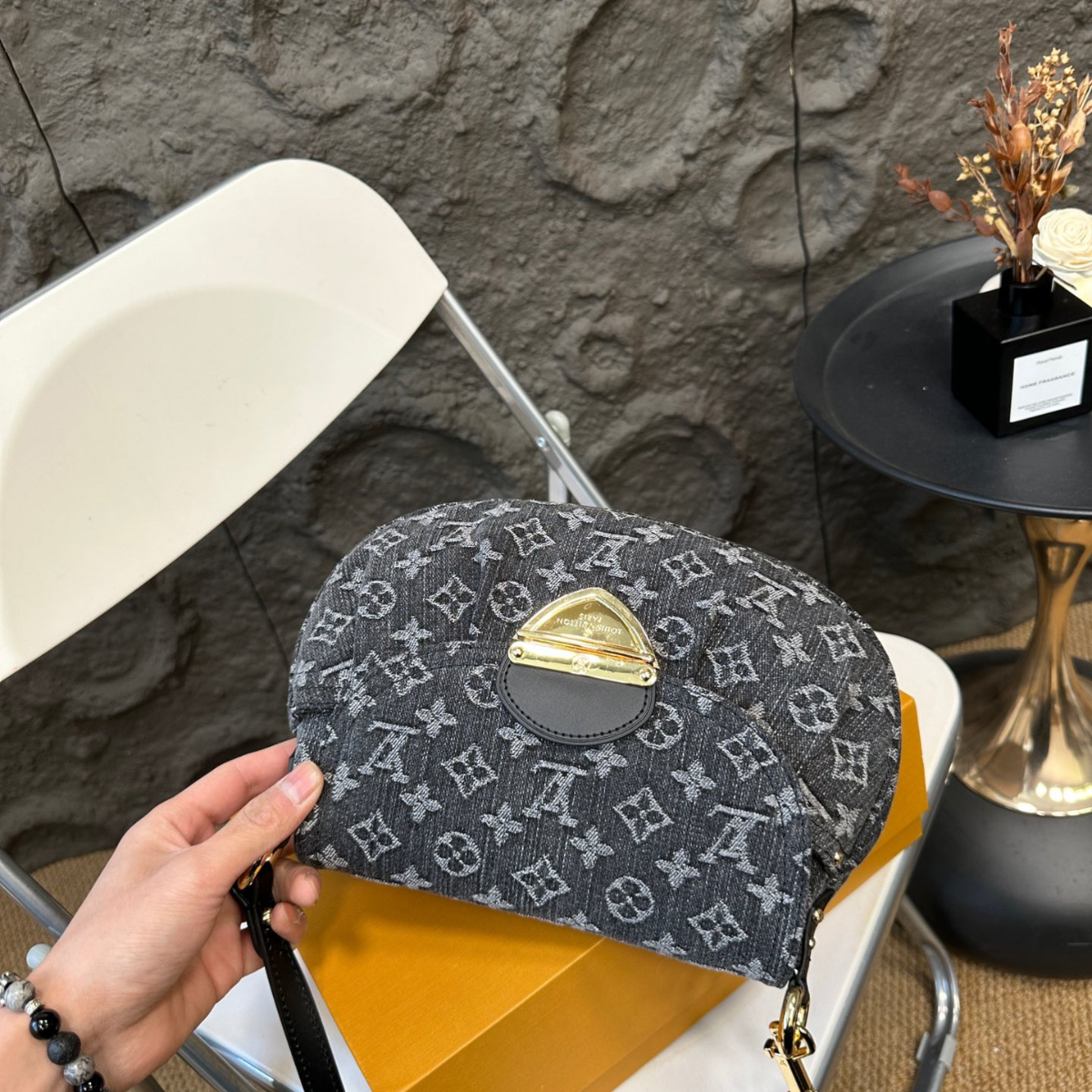 LV Denim Little Gold Ingots Bag