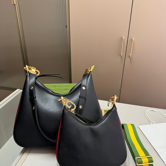 Gucci Black Leather Handbags