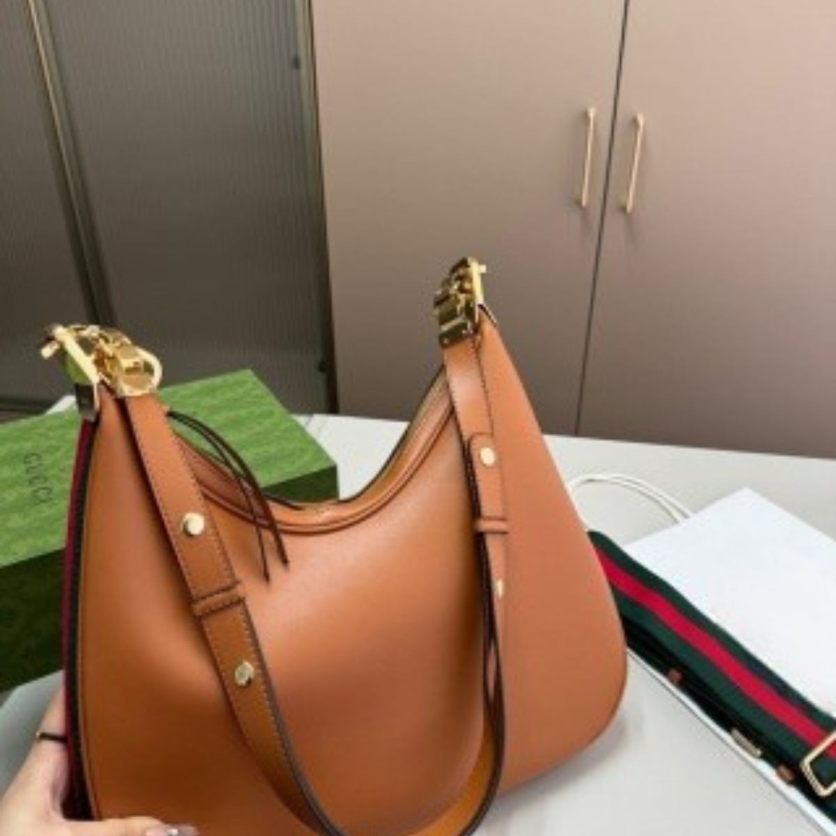 Gucci Black Leather Handbags