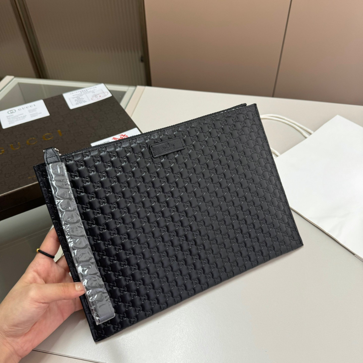 Gucci GG Print Clutch Bag