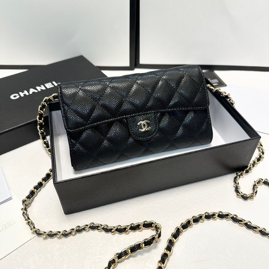 Chanel Black Gold Wallet