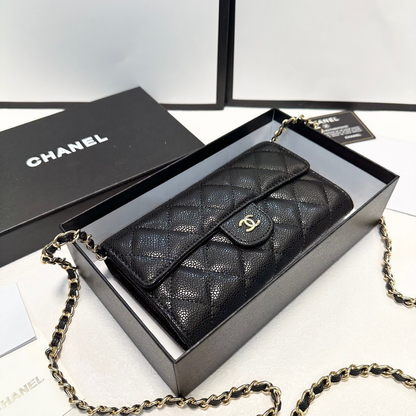 Chanel Black Gold Wallet