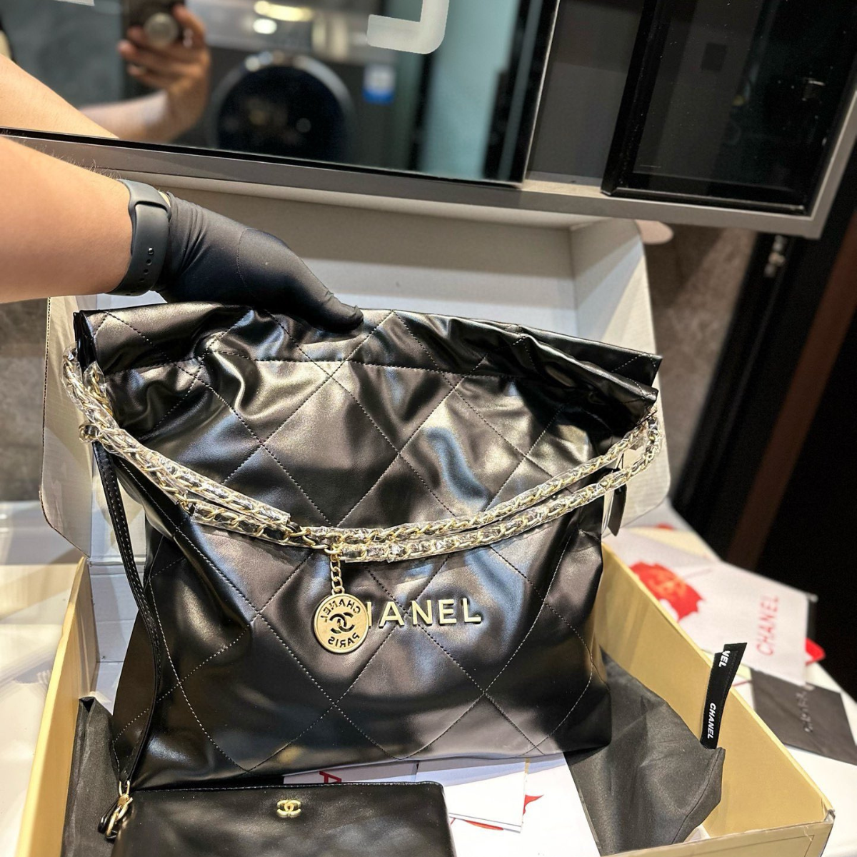 Chanel Oil-Waxed Leather Bag