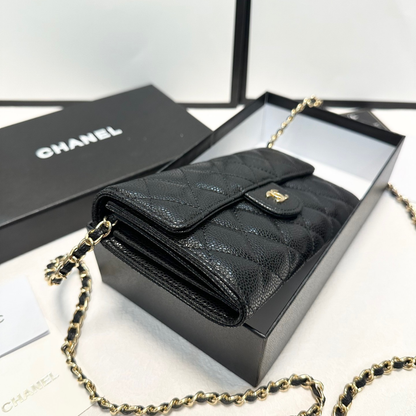 Chanel Black Gold Wallet