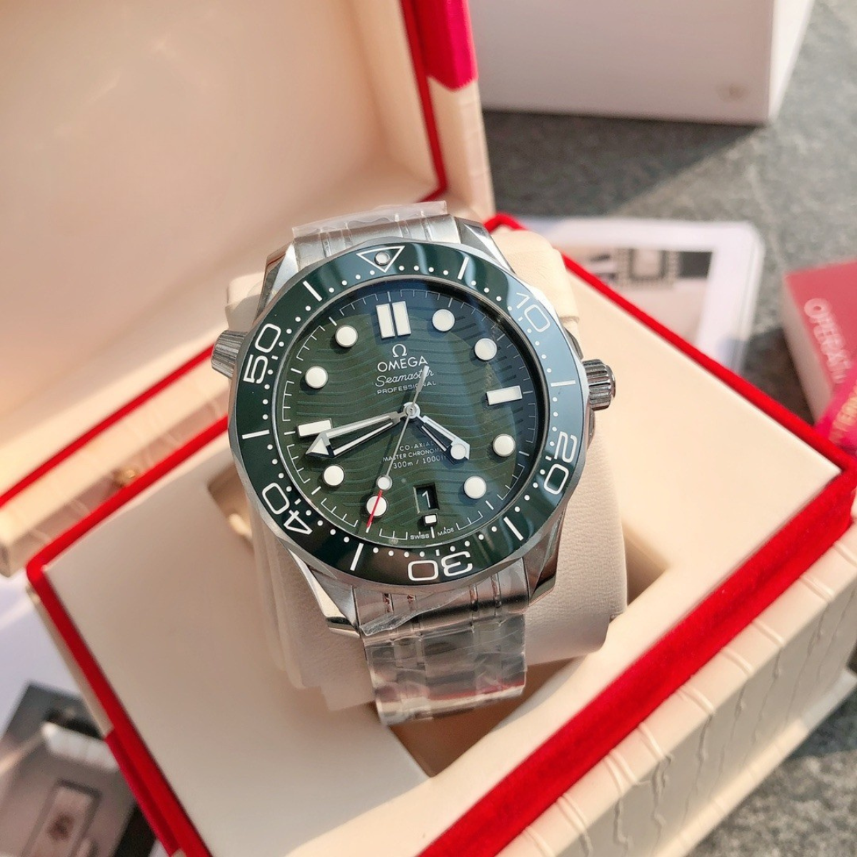 Omega Seamaster Co-Axial Green Dial Watch