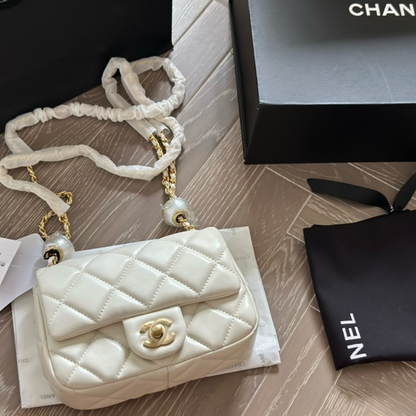 Chanel CF Double Pearl Bag