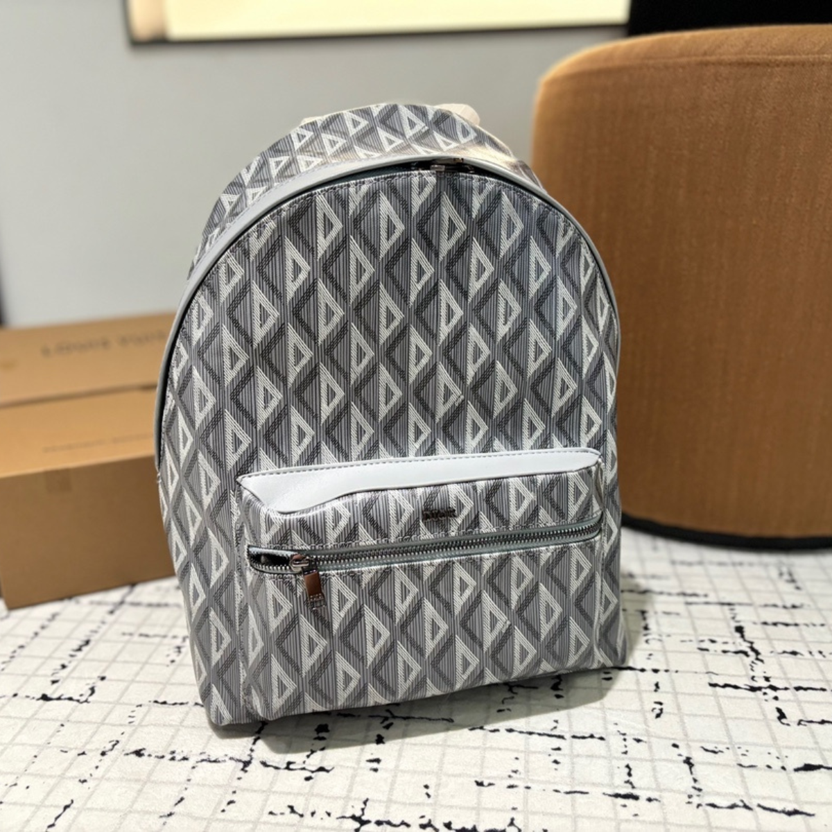 DIOR Sleek Monogram Backpack Bag