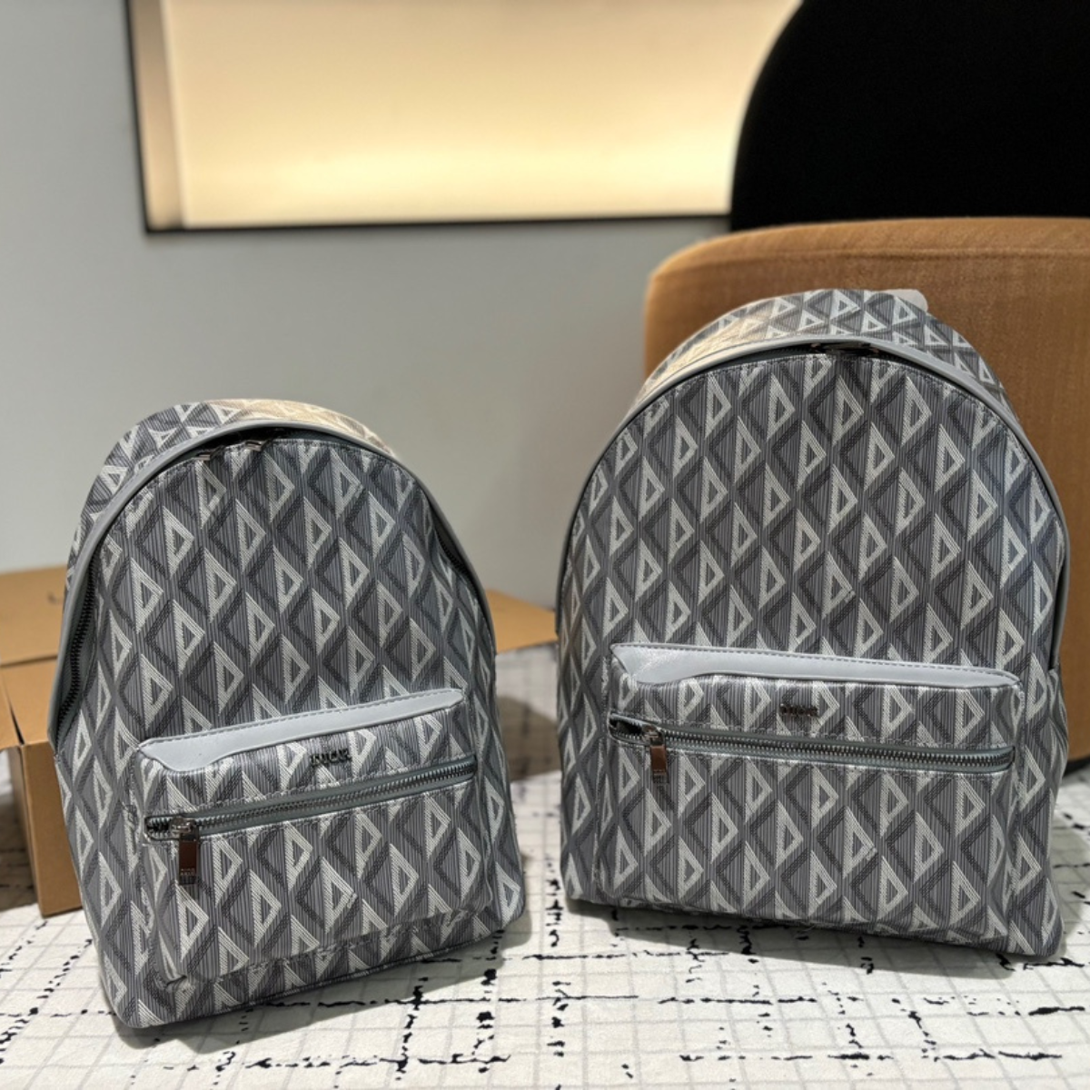 DIOR Sleek Monogram Backpack Bag