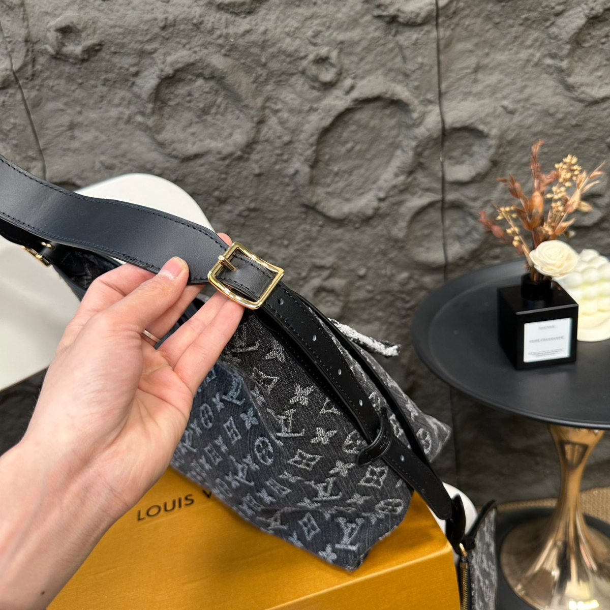 LV Denim Carryall Medium Bag