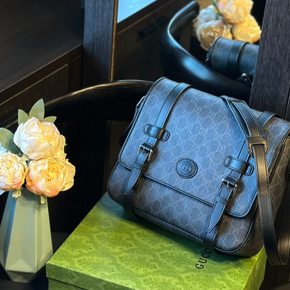 Gucci Retro Ebony Messenger Bag