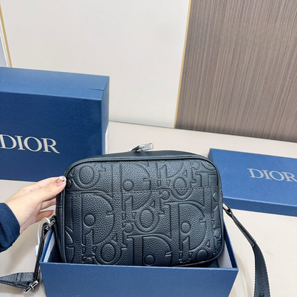 DIOR Oblique Leather Crossbody Bag