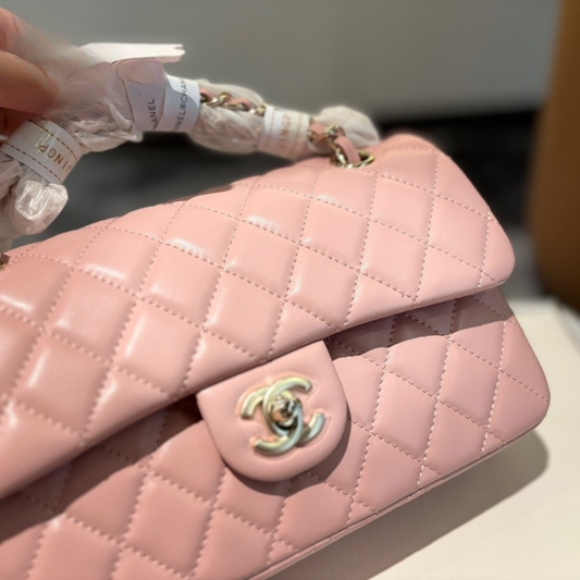 Chanel Blush Quilted Handbag