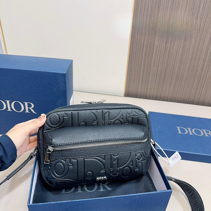 DIOR Oblique Leather Crossbody Bag