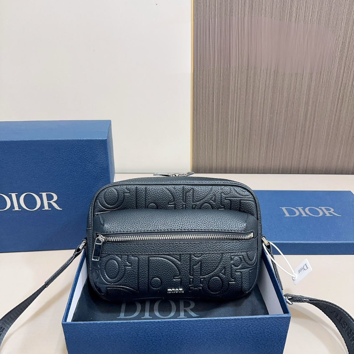 DIOR Oblique Leather Crossbody Bag