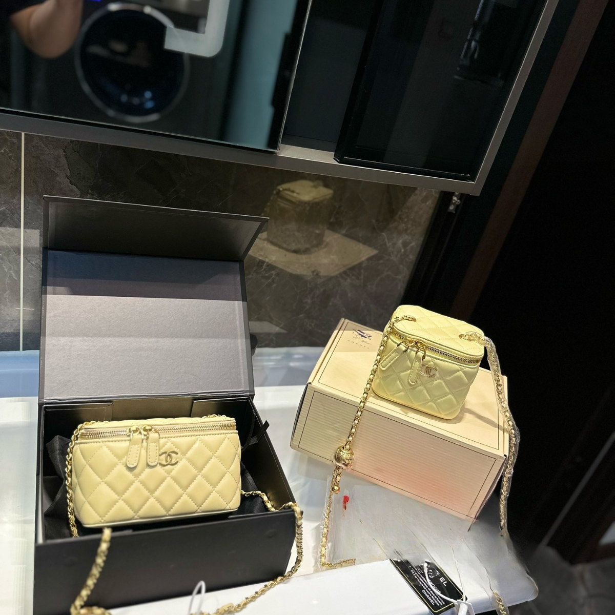Chanel Style Golden Box Bag