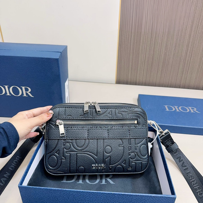 DIOR Signature Leather Crossbody Bag