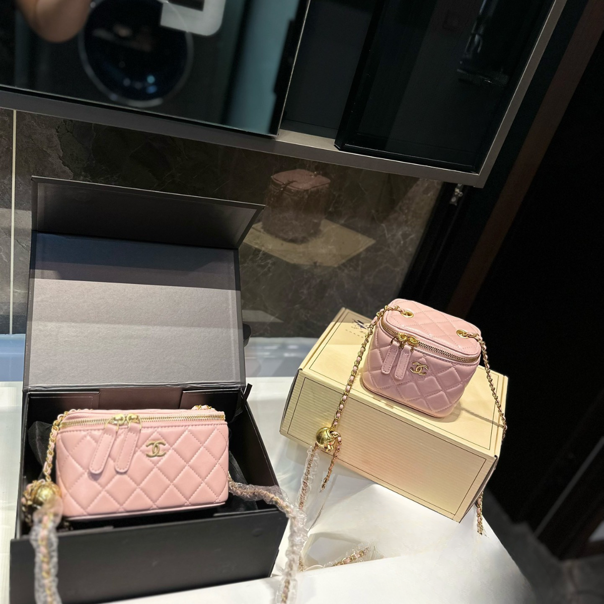 Chanel Style Golden Box Bag