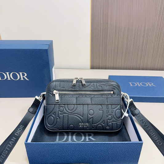 DIOR Signature Leather Crossbody Bag