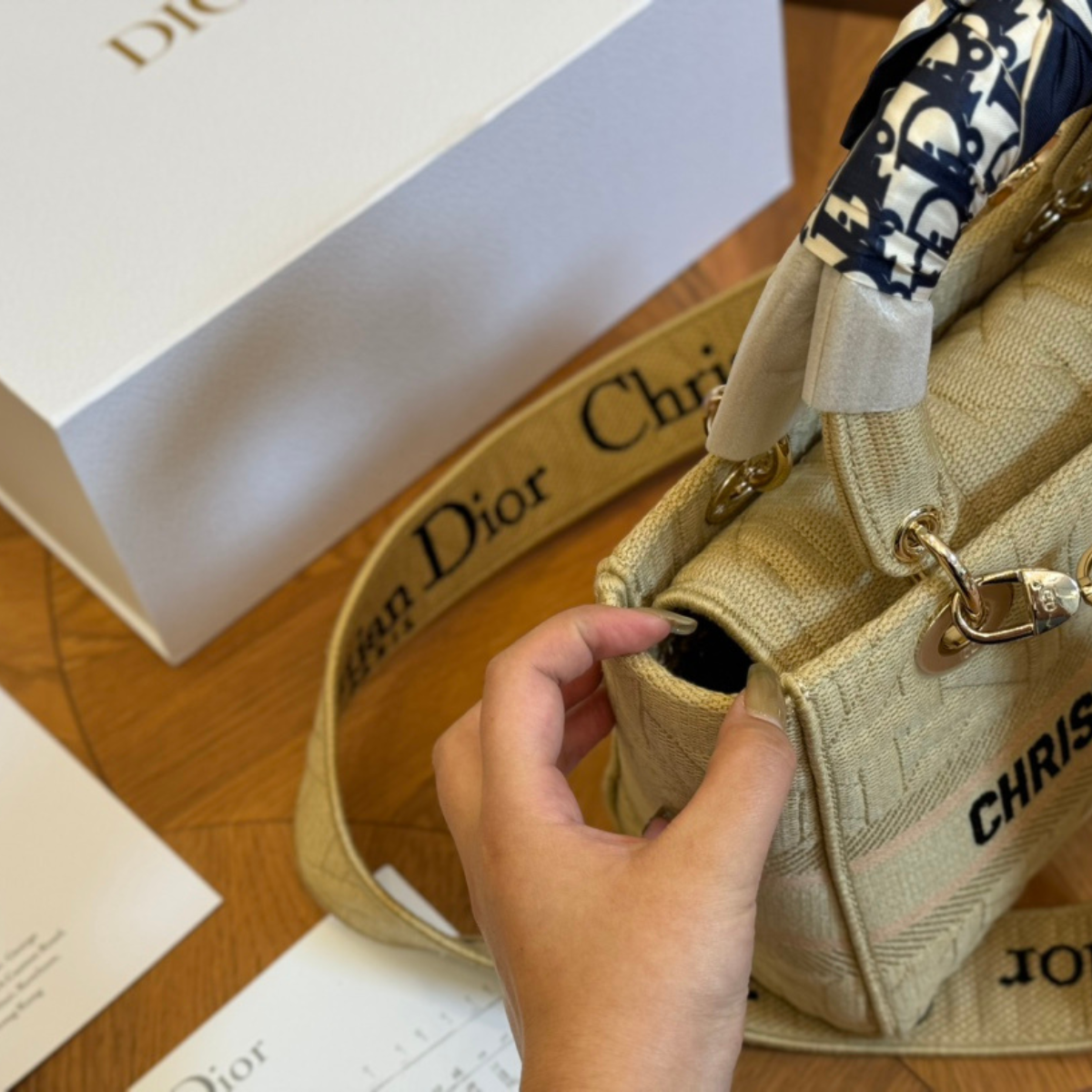 DIOR Embroidered Lady Bag