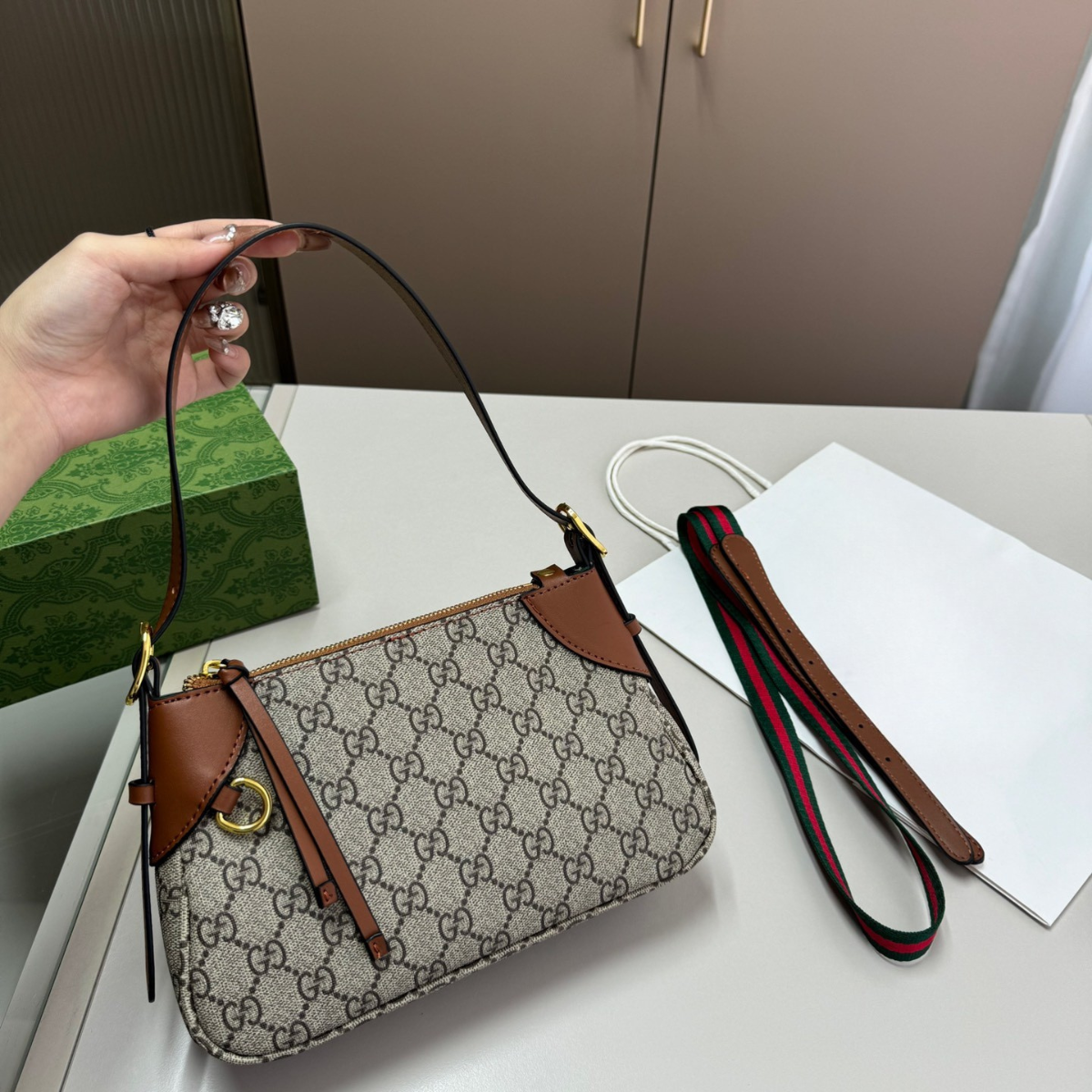 Gucci Emblem Croissant Bag