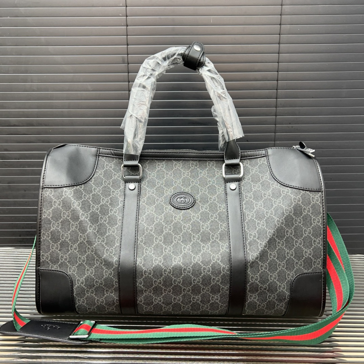 Gucci Jacquard Embroidered Travel Bag