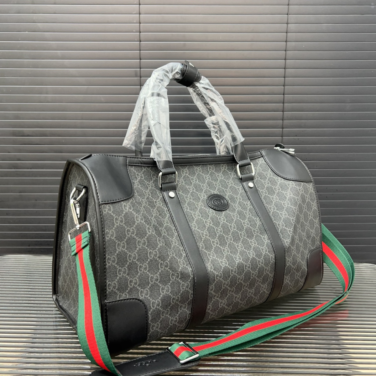 Gucci Jacquard Embroidered Travel Bag