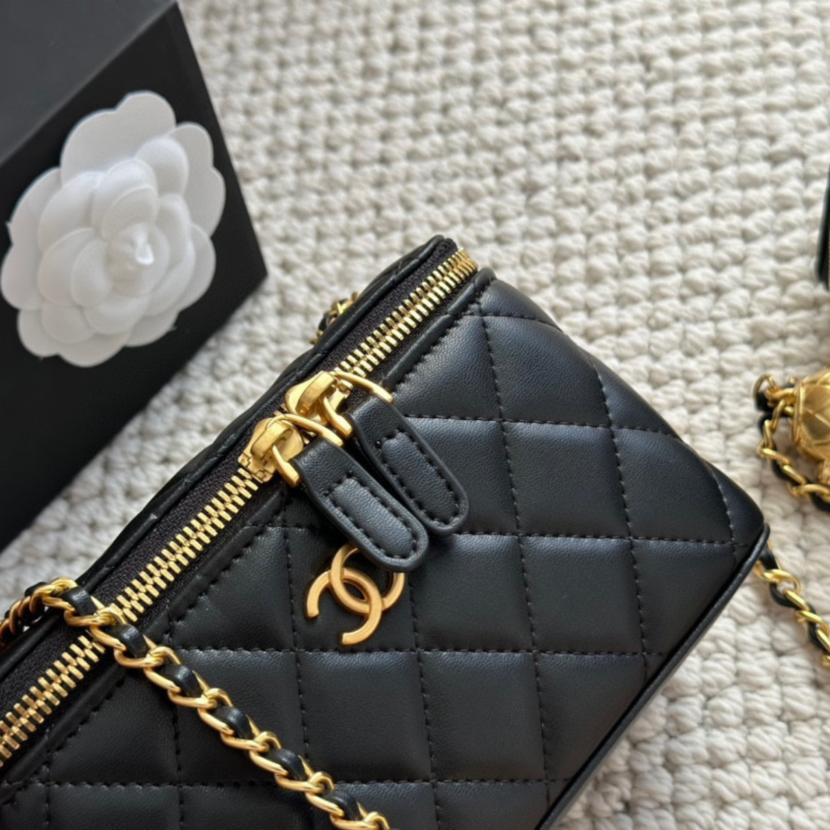 Chanel Style Golden Box Bag