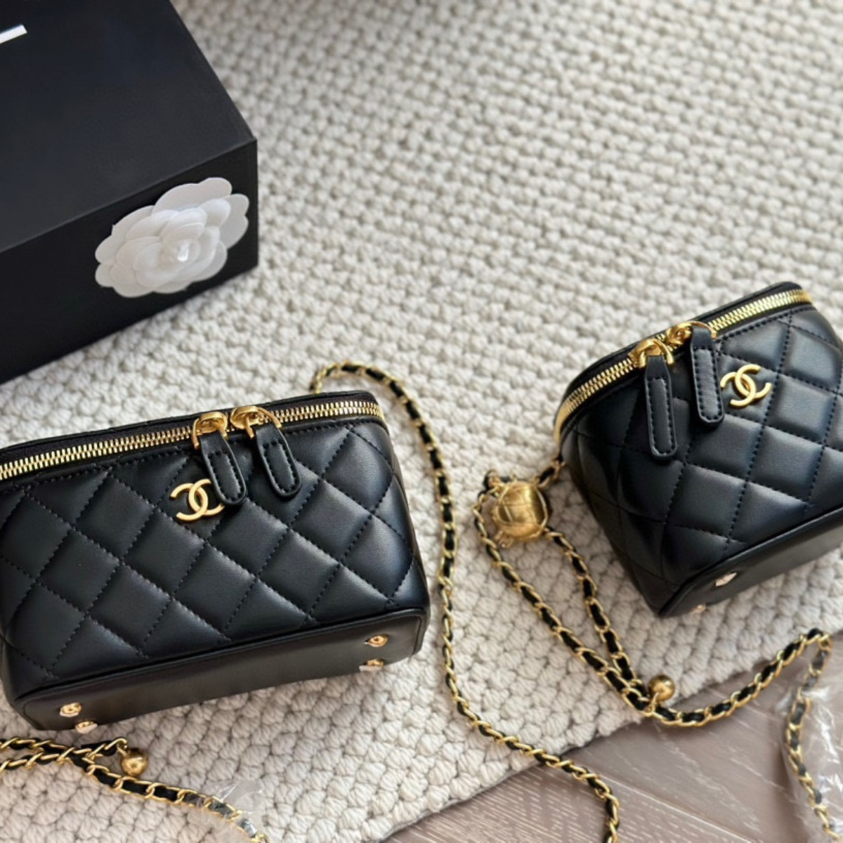 Chanel Style Golden Box Bag