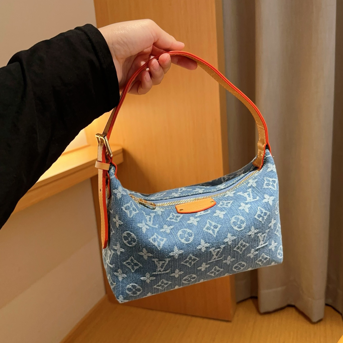 LV Denim Dumpling Bag