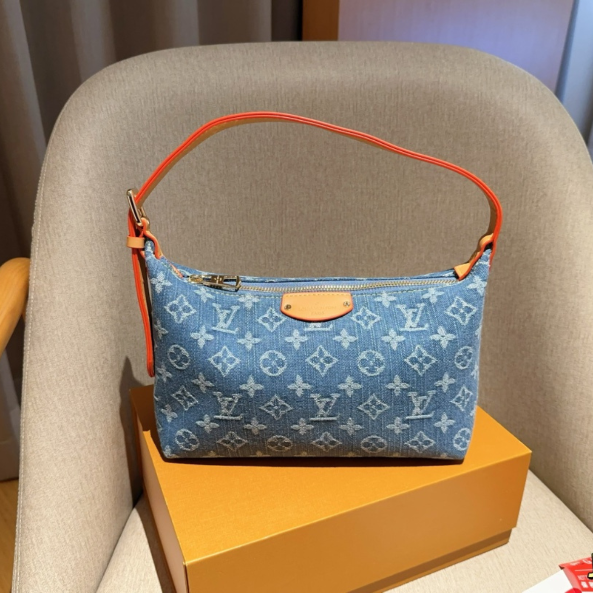 LV Denim Dumpling Bag