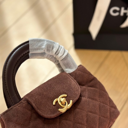Chanel Kelly Suede Bag
