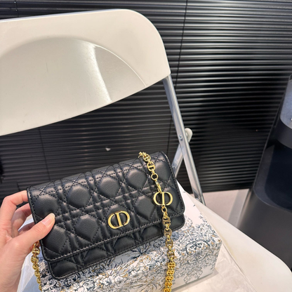 Dior Cannage Chain Clutch Bag