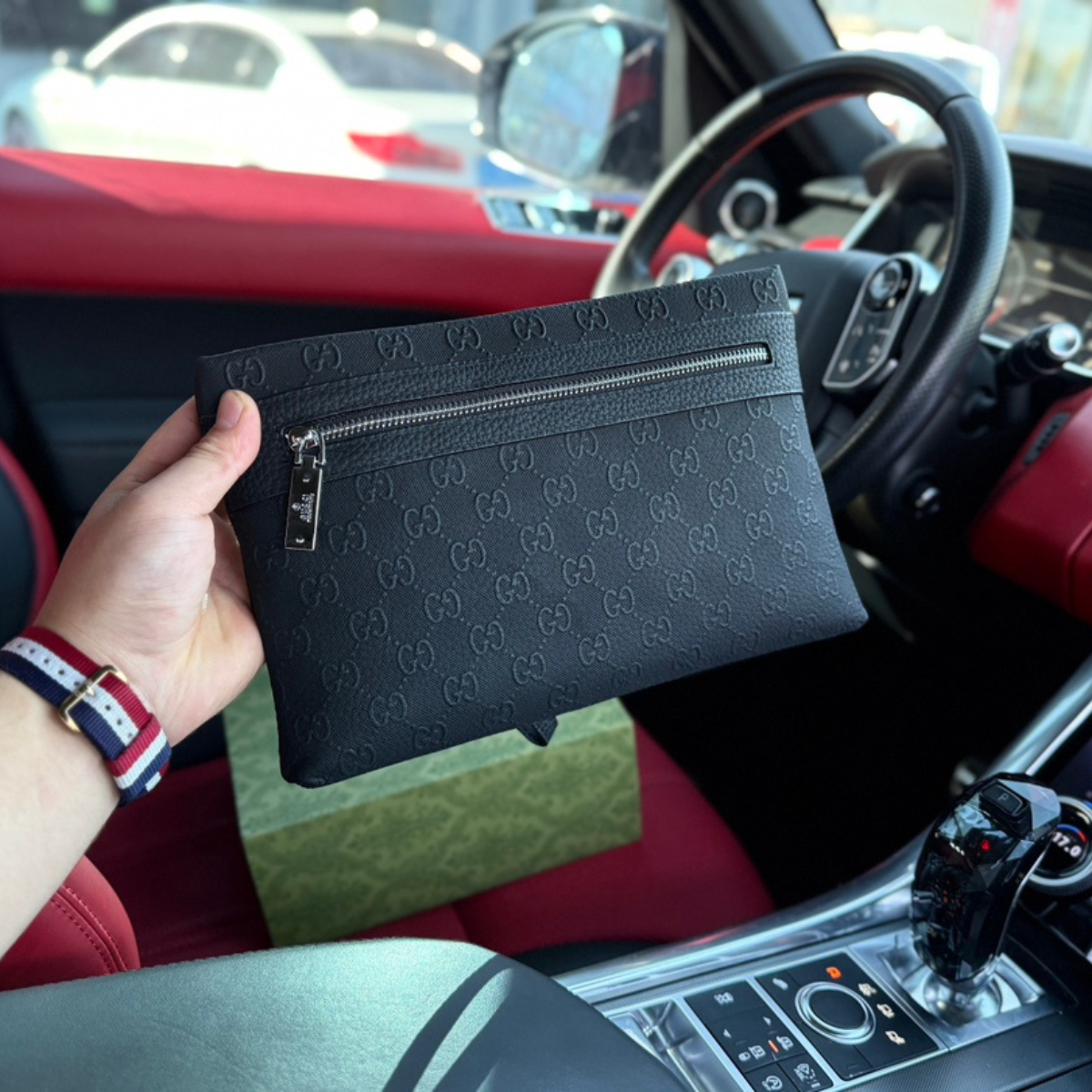 Gucci Leather Clutch Bag