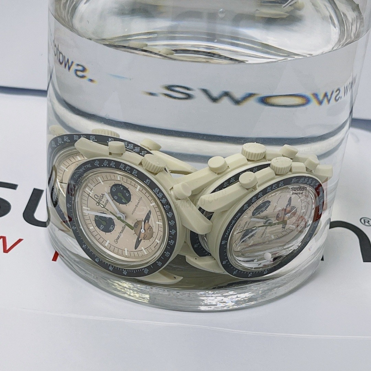 Omega Saturn Brown Leather Watch