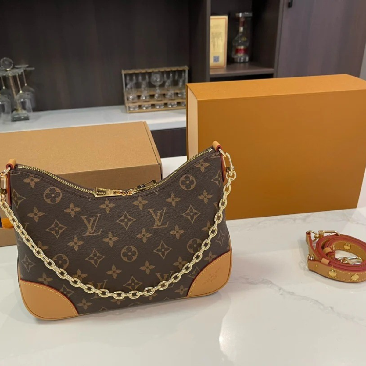LV Boulogne Croissant Bag