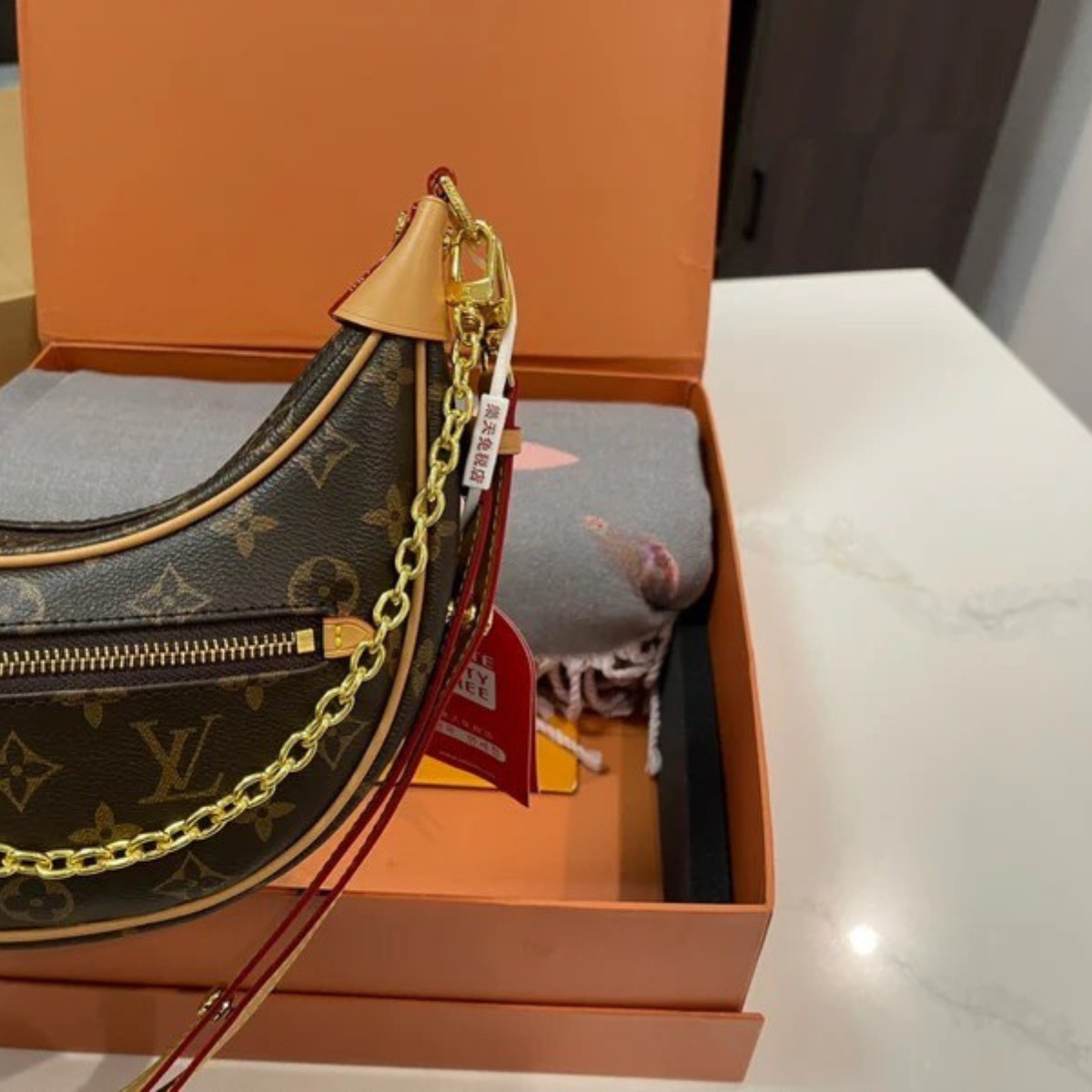 LV Crescent Pea Shoulder Bag