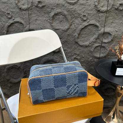 LV Denim Cosmetic Bag