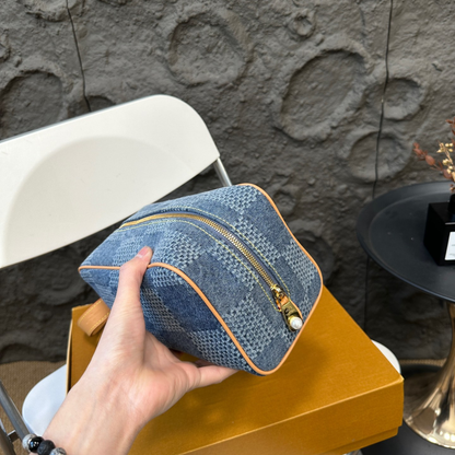 LV Denim Cosmetic Bag