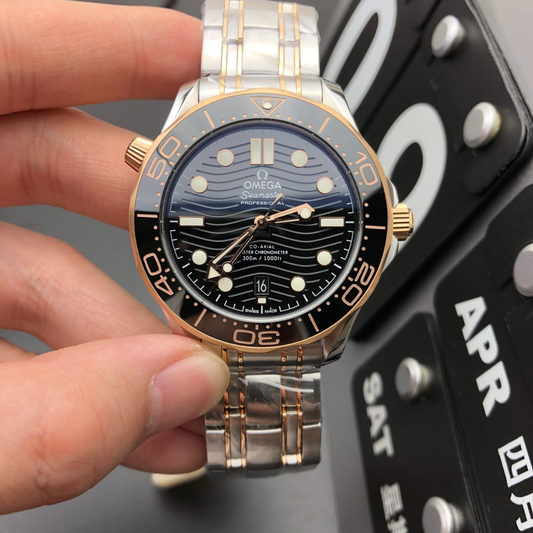 Omega Rose Gold Seamaster Watch