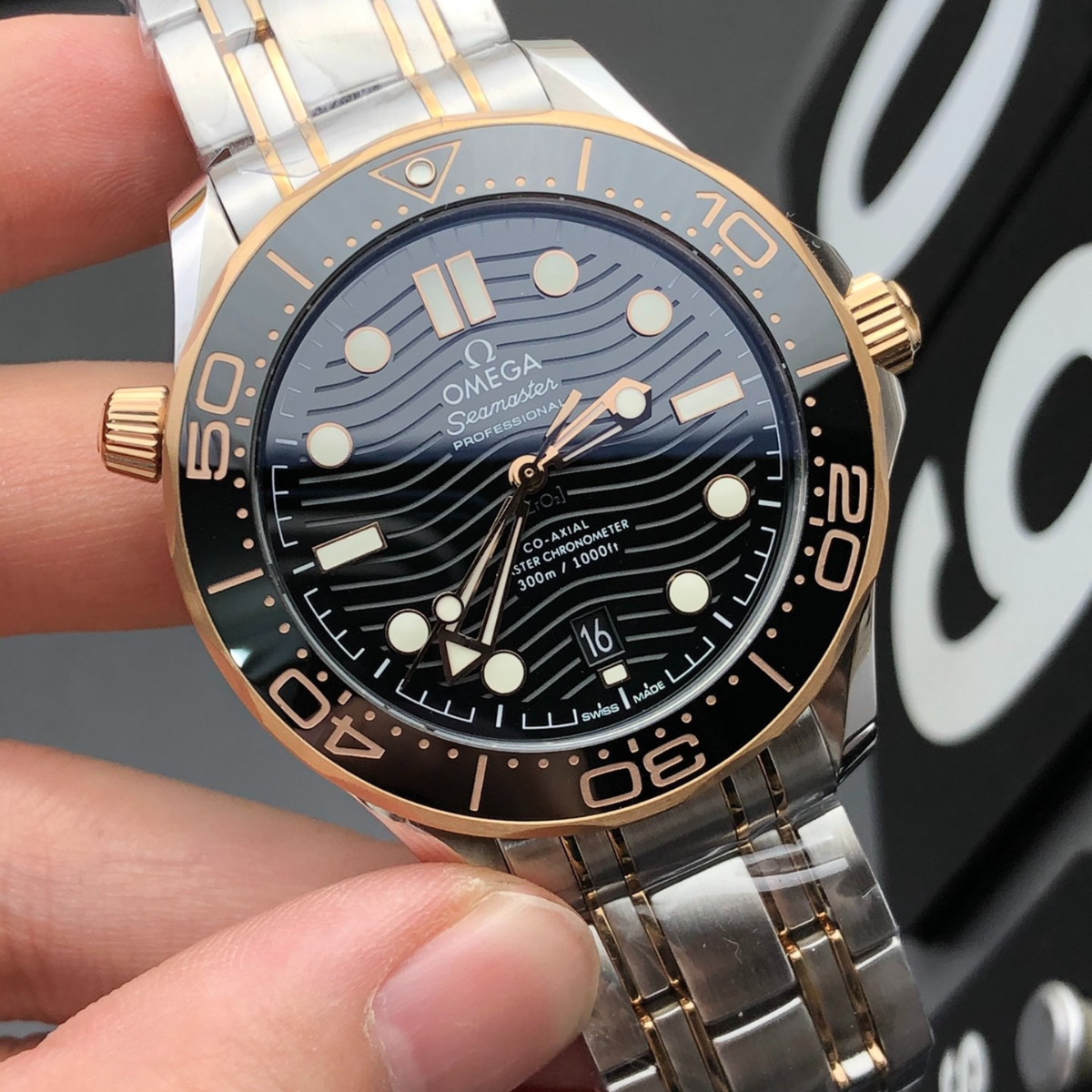 Omega Rose Gold Seamaster Watch