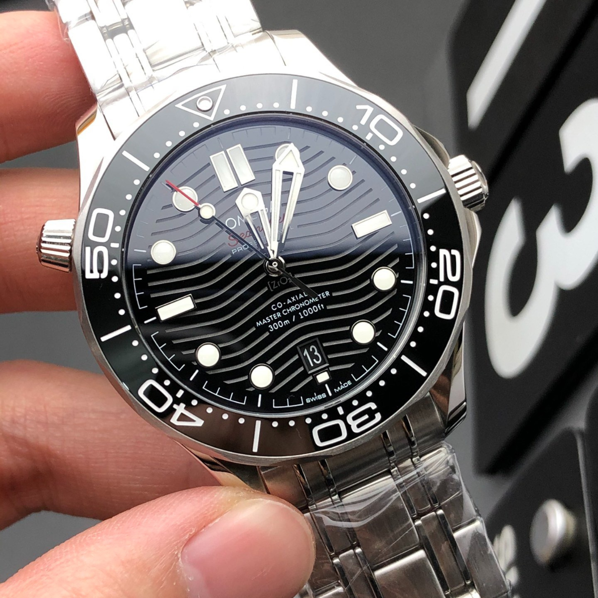 Omega Black Seahorse Watch