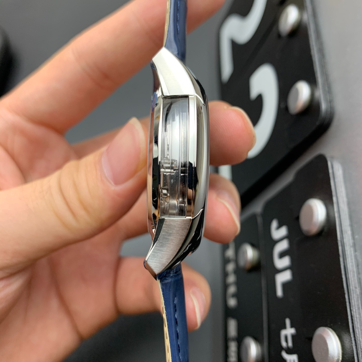 Omega Bright Blue Butterfly Watch