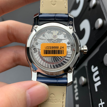 Omega Bright Blue Butterfly Watch