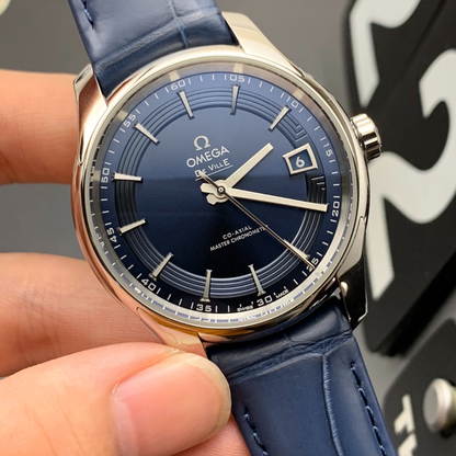 Omega Bright Blue Butterfly Watch