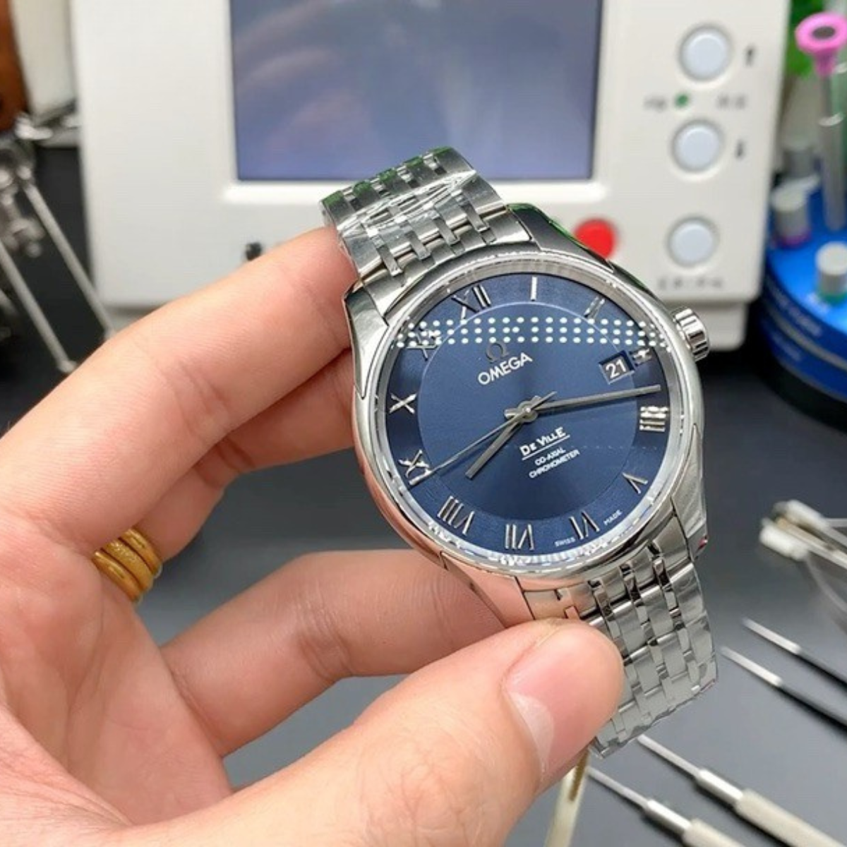 Omega Blue Butterfly Watch