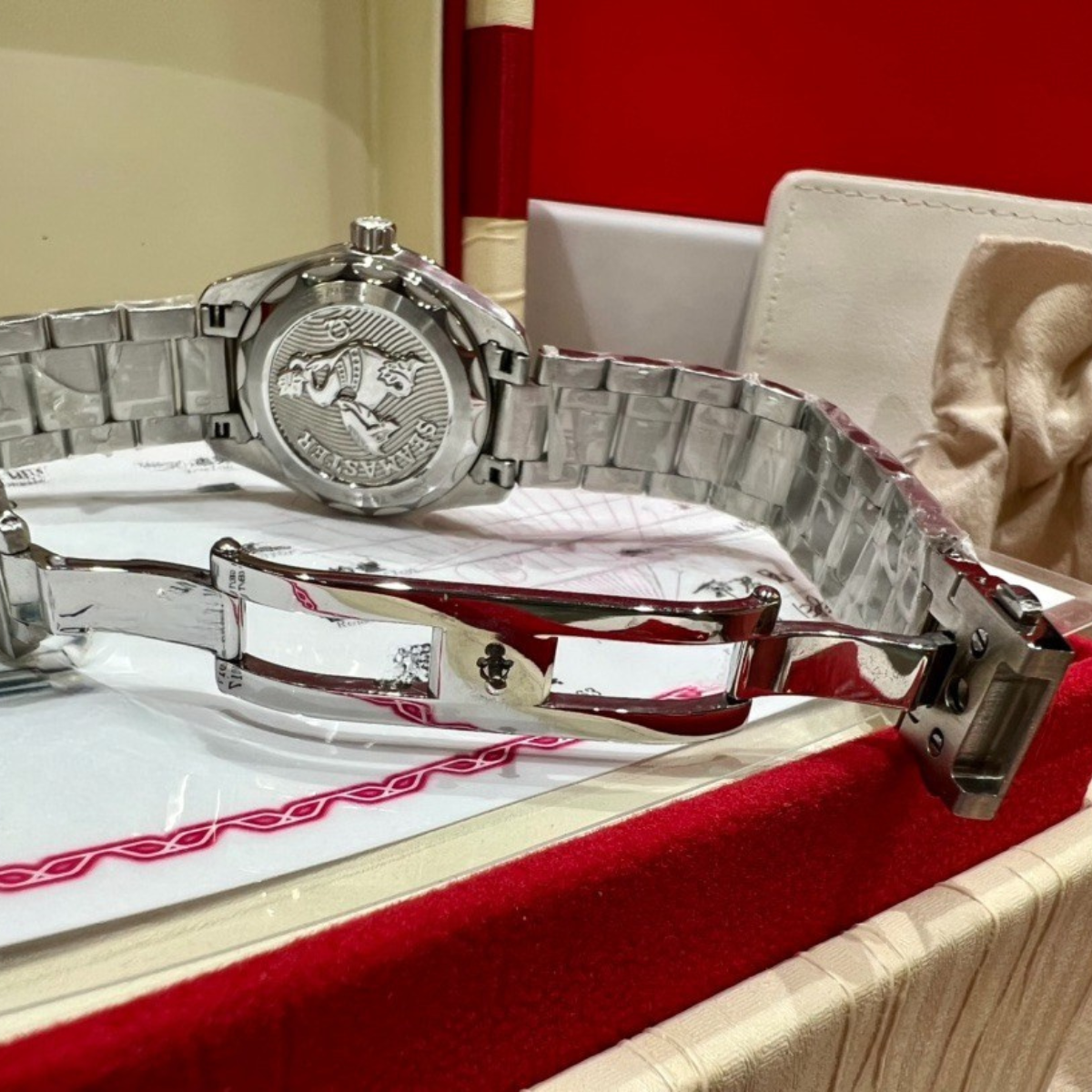 Omega Leather Strap Ladies Watch