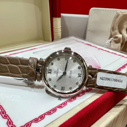 Omega De Ville Ladies Leather Strap Watch