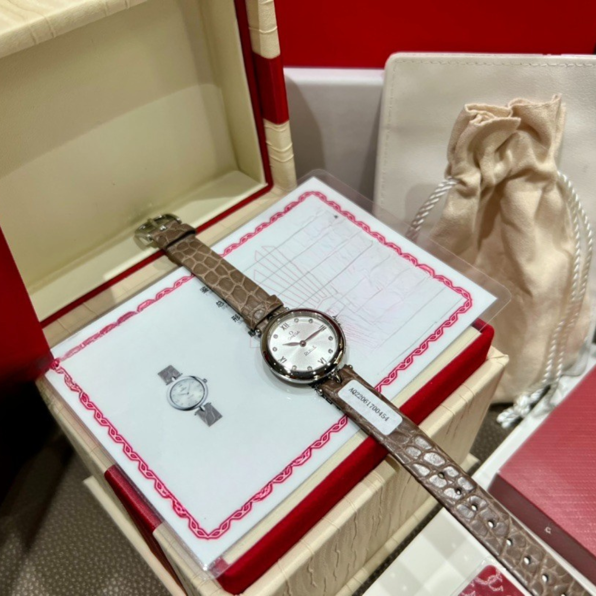 Omega De Ville Ladies Leather Strap Watch