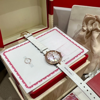 Omega De Ville Rose Gold Leather Strap Watch